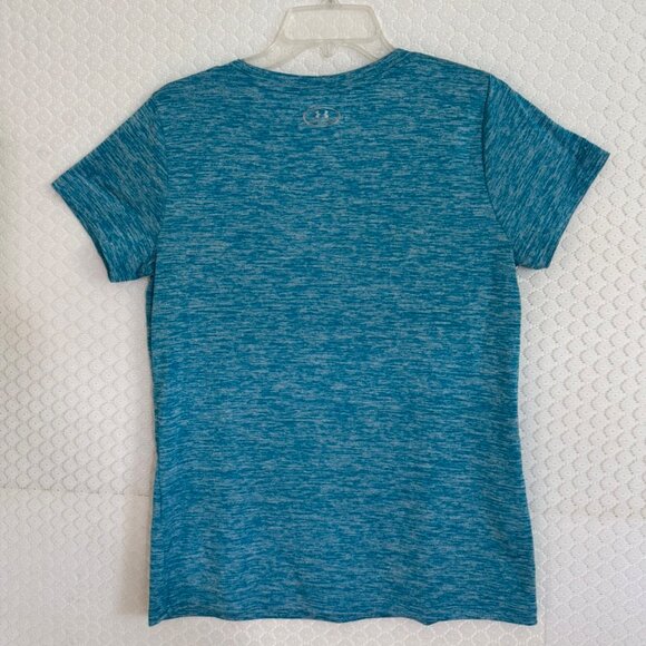 Under Armour Womens Blue Short Sleeve Heat Gear Tech Twist Graphic T-Shirt Sz M - Picture 6 of 6